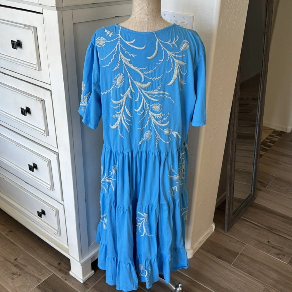 Johnny Was 1X J35122 Fern Tiered Knit Dress - Picture 8 of 8